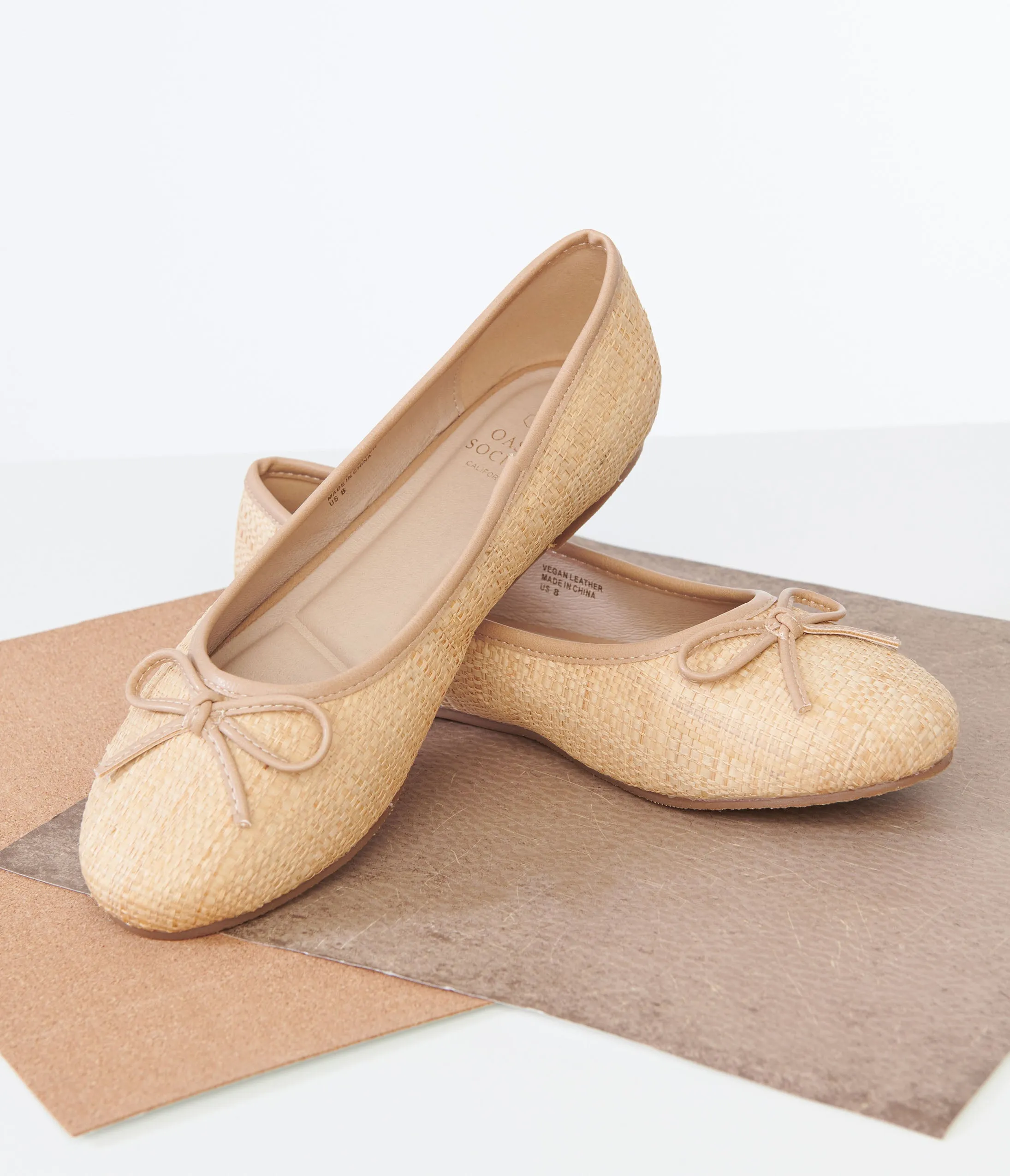 1960s Rattan Bow Ballet Flats