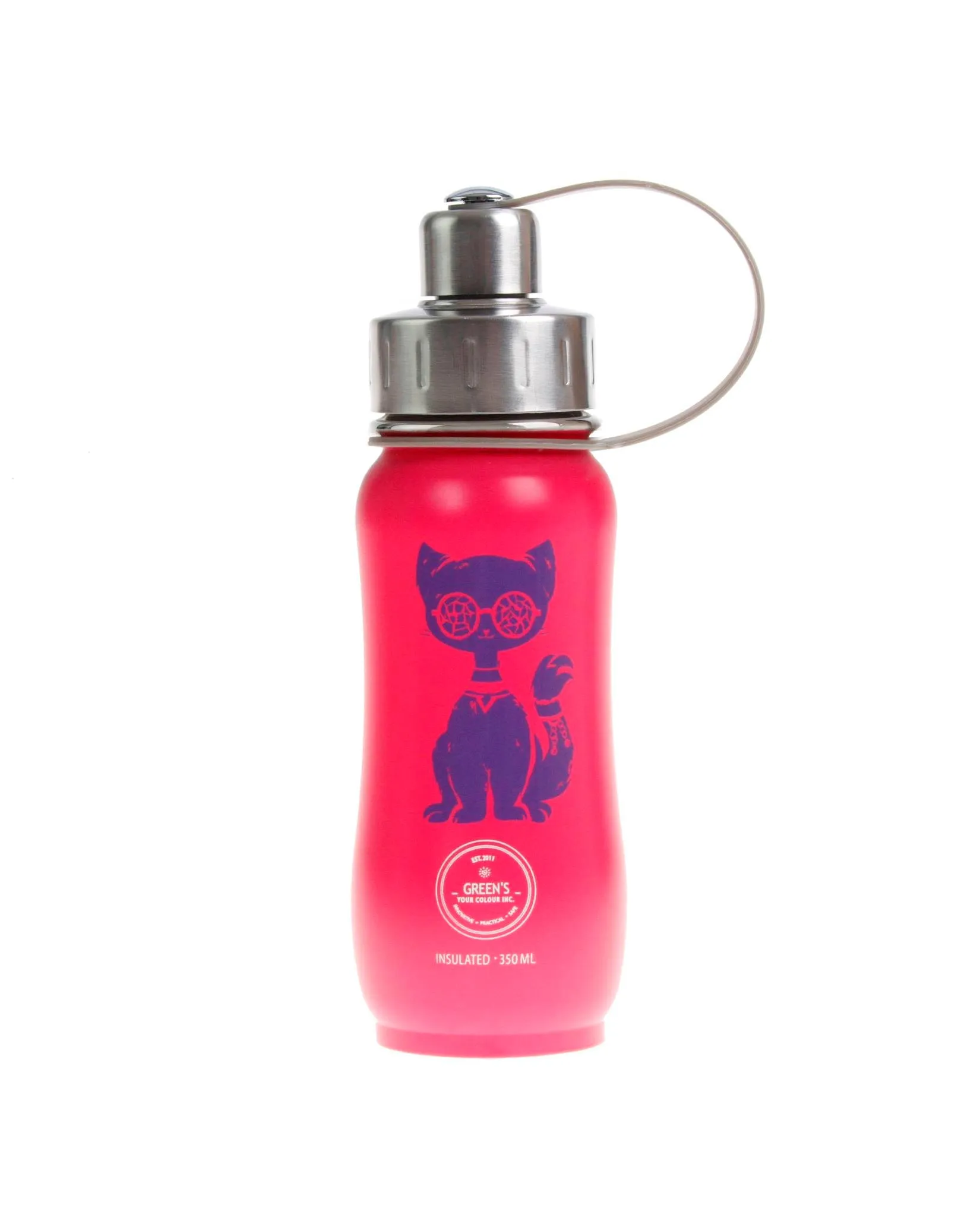 350 ml 'Jazzy Cat' Pink