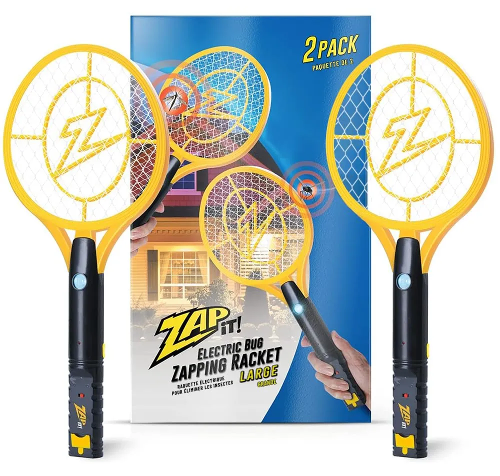 4,000 Volt Electric Handheld Bug Zapper Swatter - Usb Rechargeable Indoor Safe