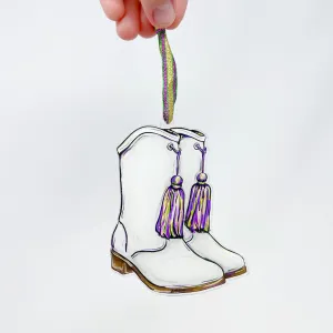 Acrylic Marching Boots Ornament