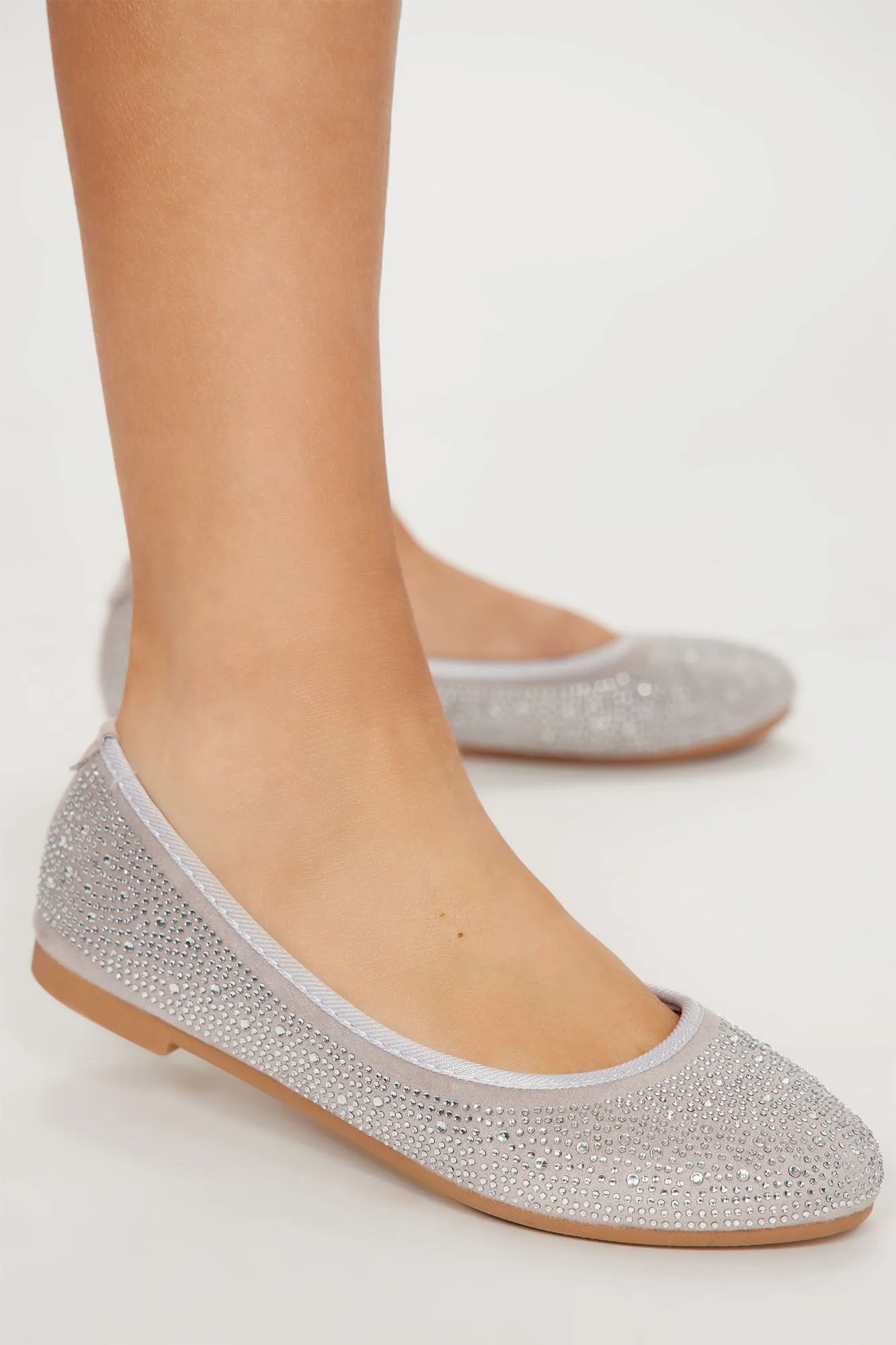 Acting Nice Ballet Flats - Silver