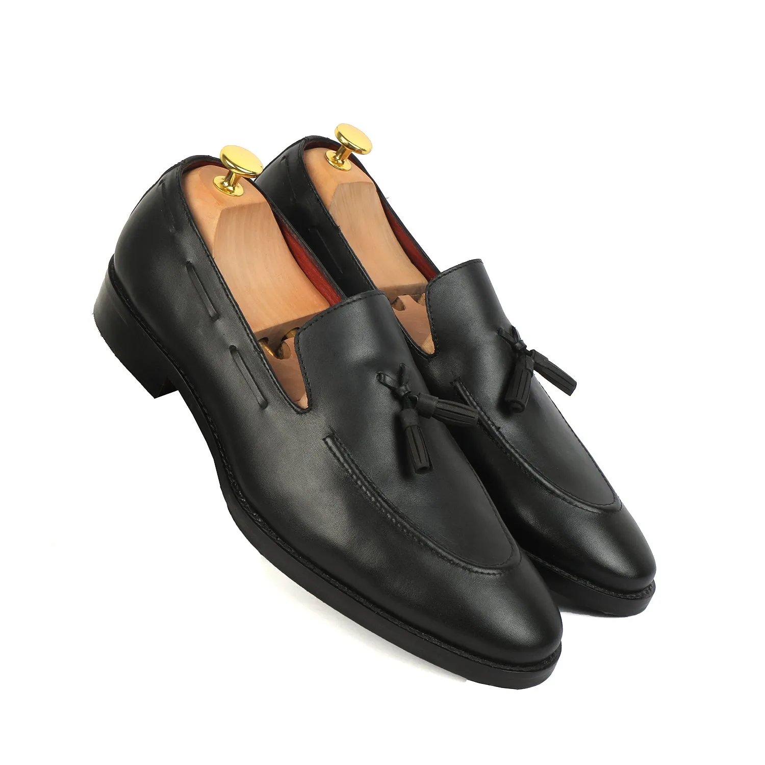 Agustian The Leather Black Moccasin