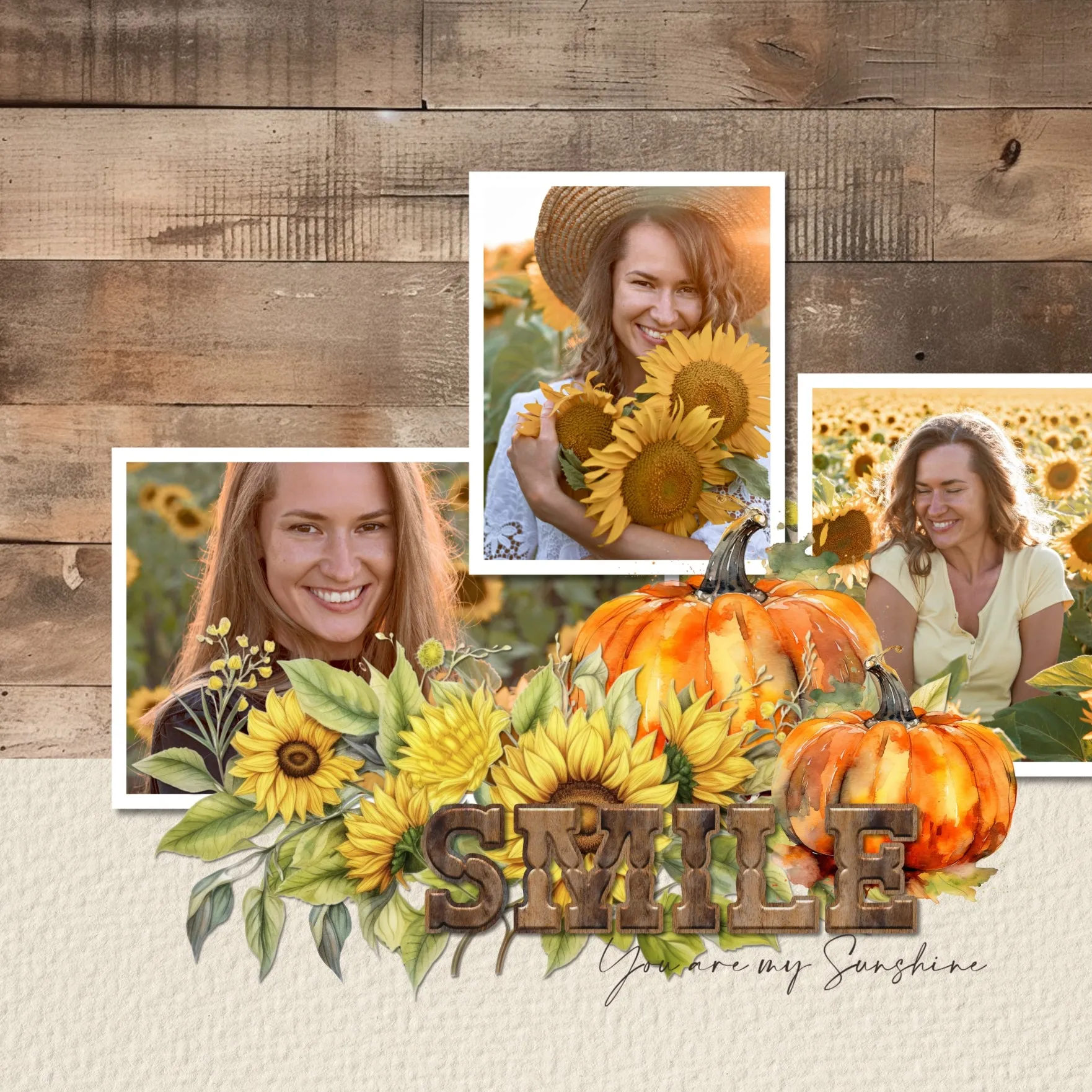 Autumn Watercolor Digital Scrapbook Kit