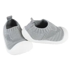 Baby Neutral Gray Stretchy Knit Slip-On Sneaker