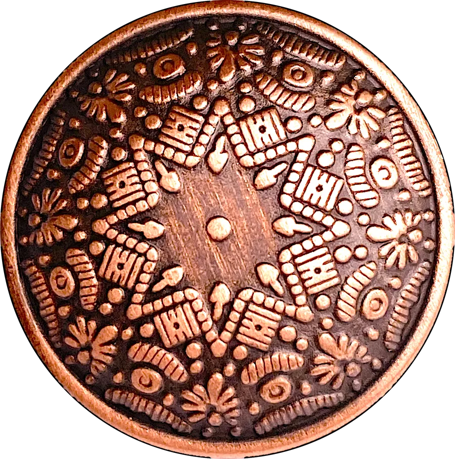 Bali Star Copper/Black Metal Button, Lighter Version 13/16" / 20mm #SWC-147