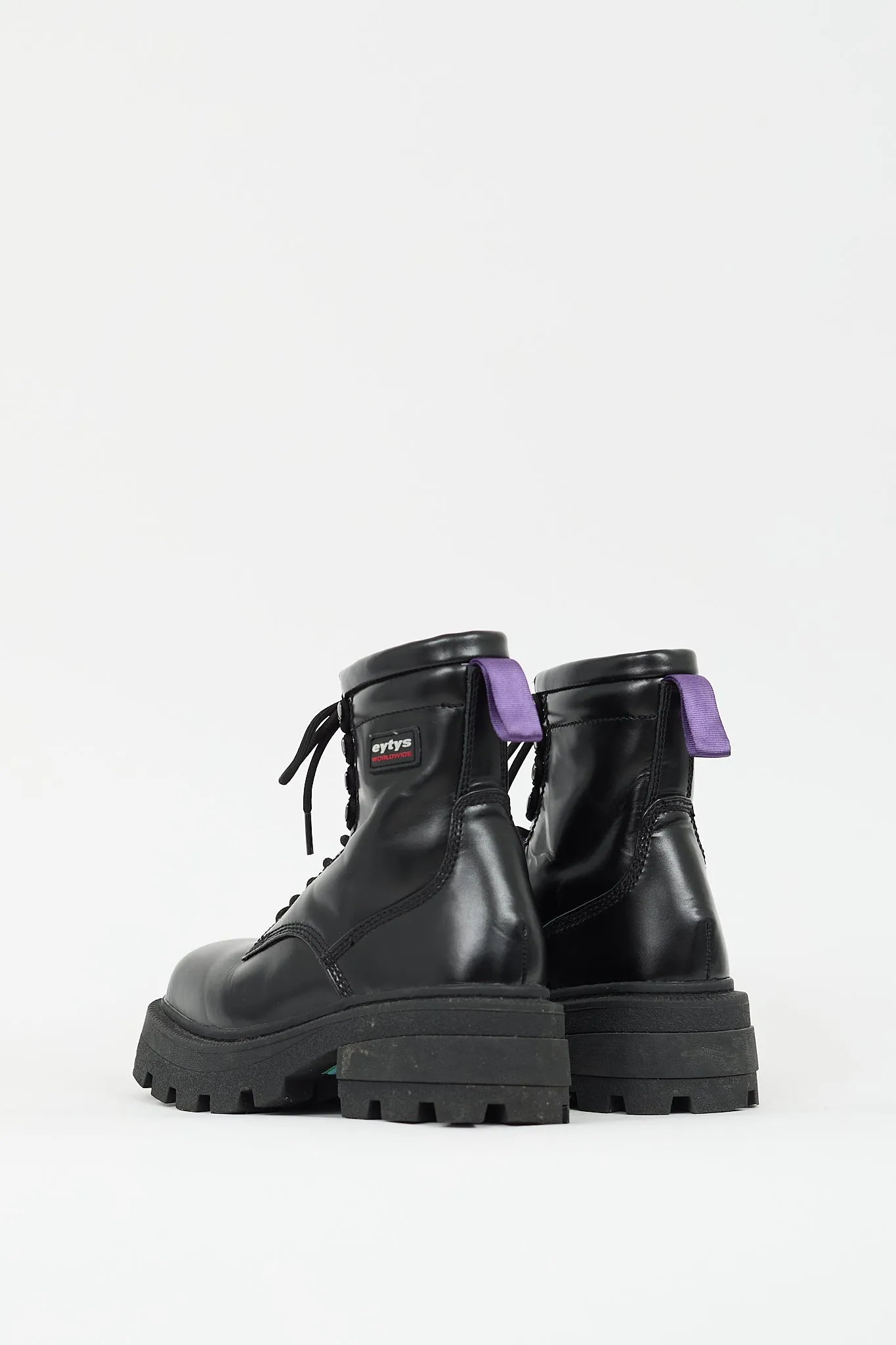 Black Leather Michigan Combat Boot