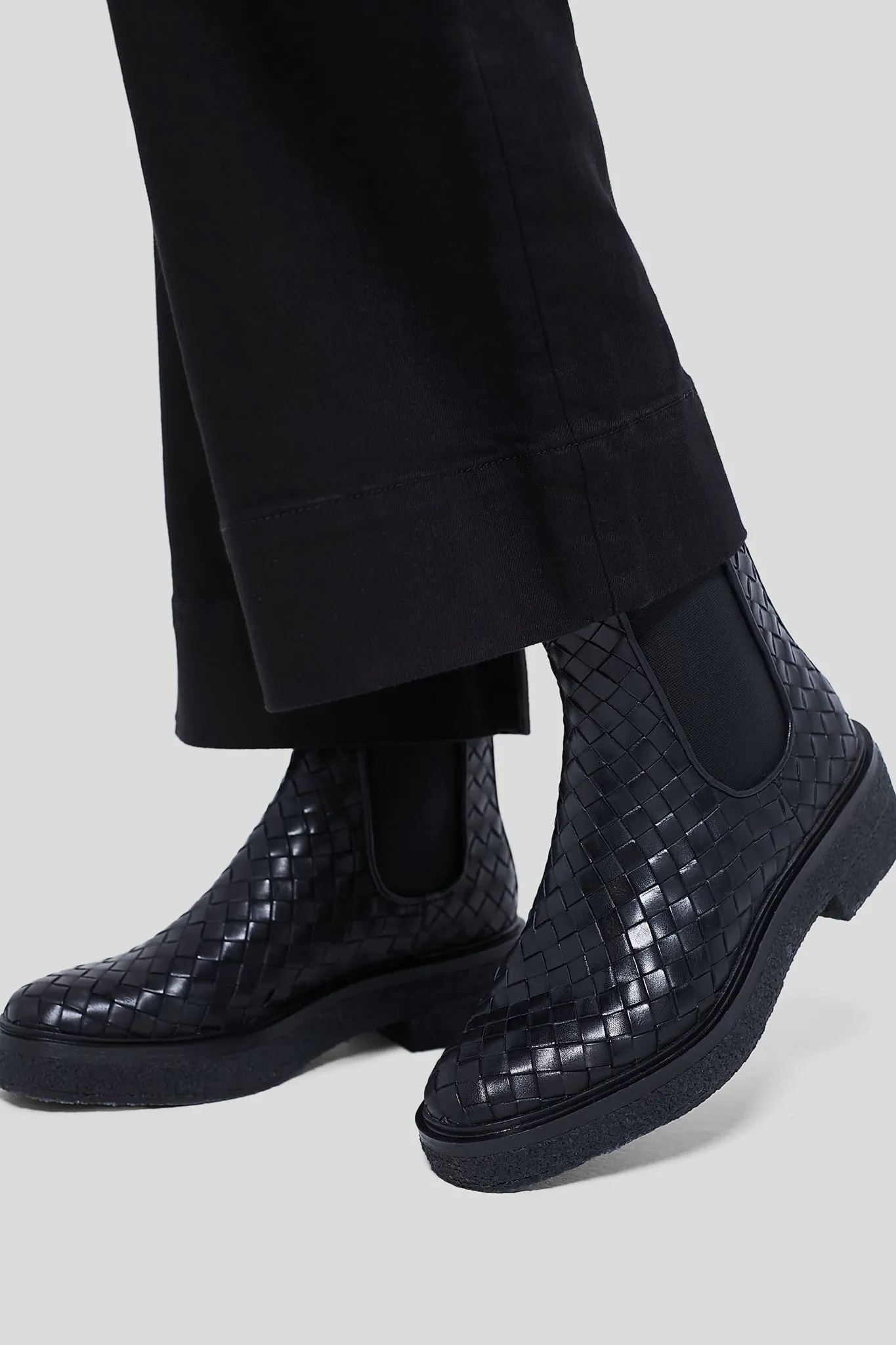 Black Woven Raquel Boots