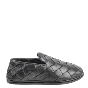 Bottega Veneta Sawyer Woven Slip on Loafers in Black