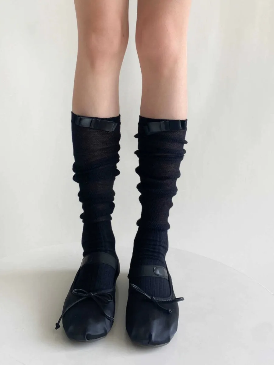 Butterfly Ballet Style Calf Socks