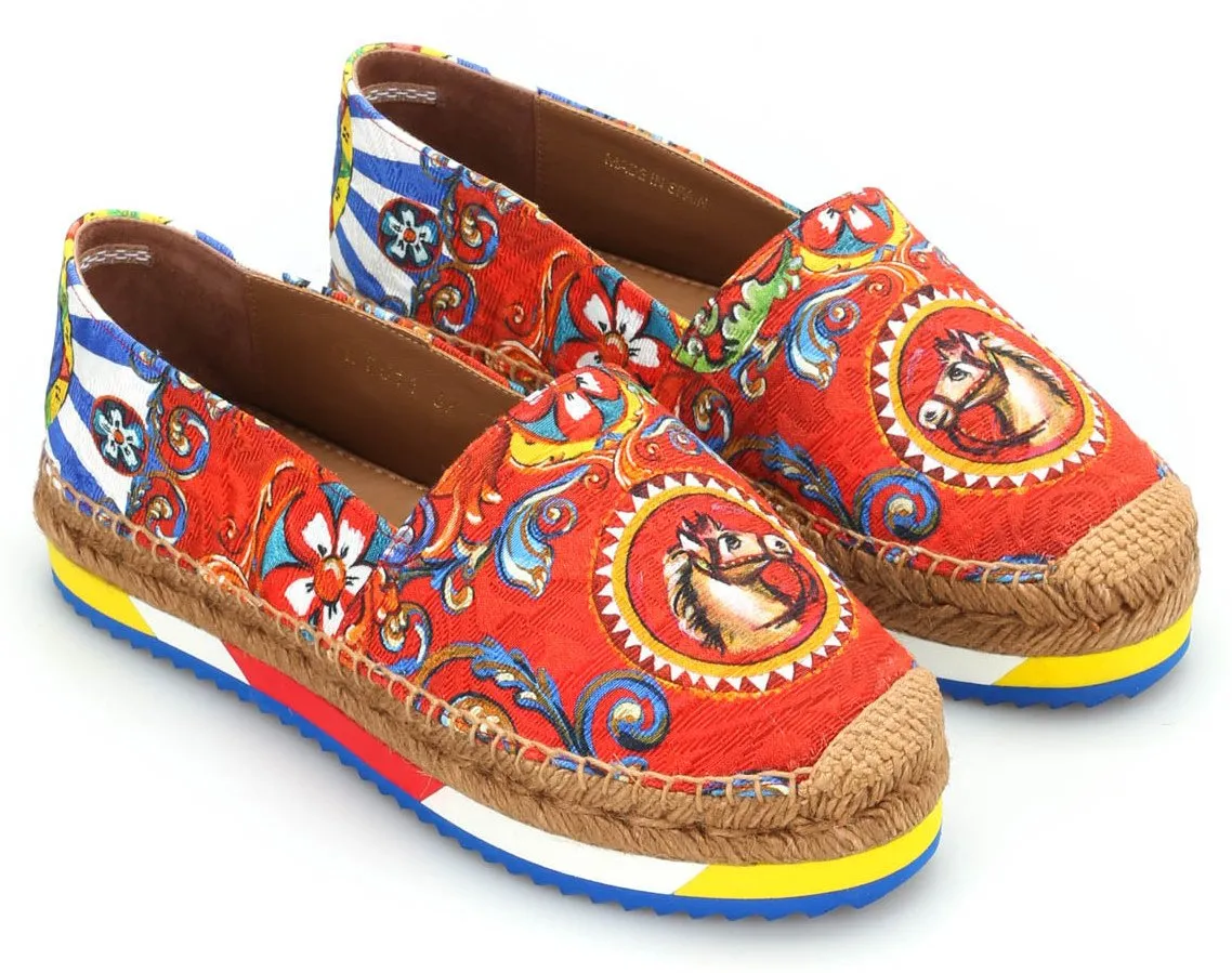 'Carretto' Print Espadrilles