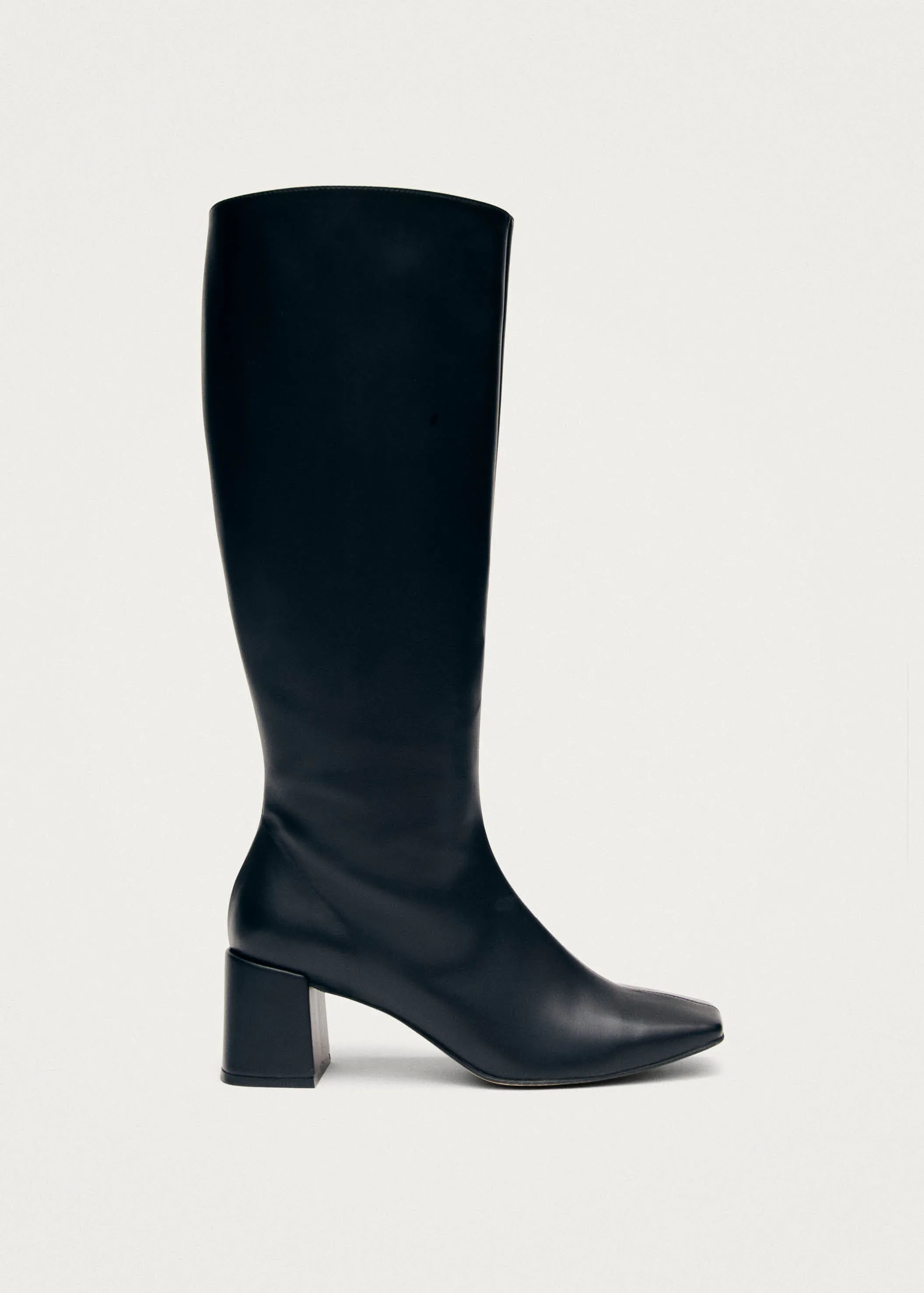 Chalk Black Vegan Leather Boots