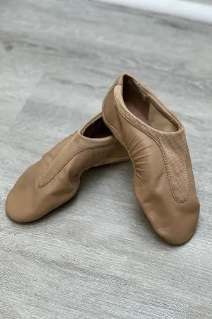 Children's Pulse Leather Jazz Shoes - Tan