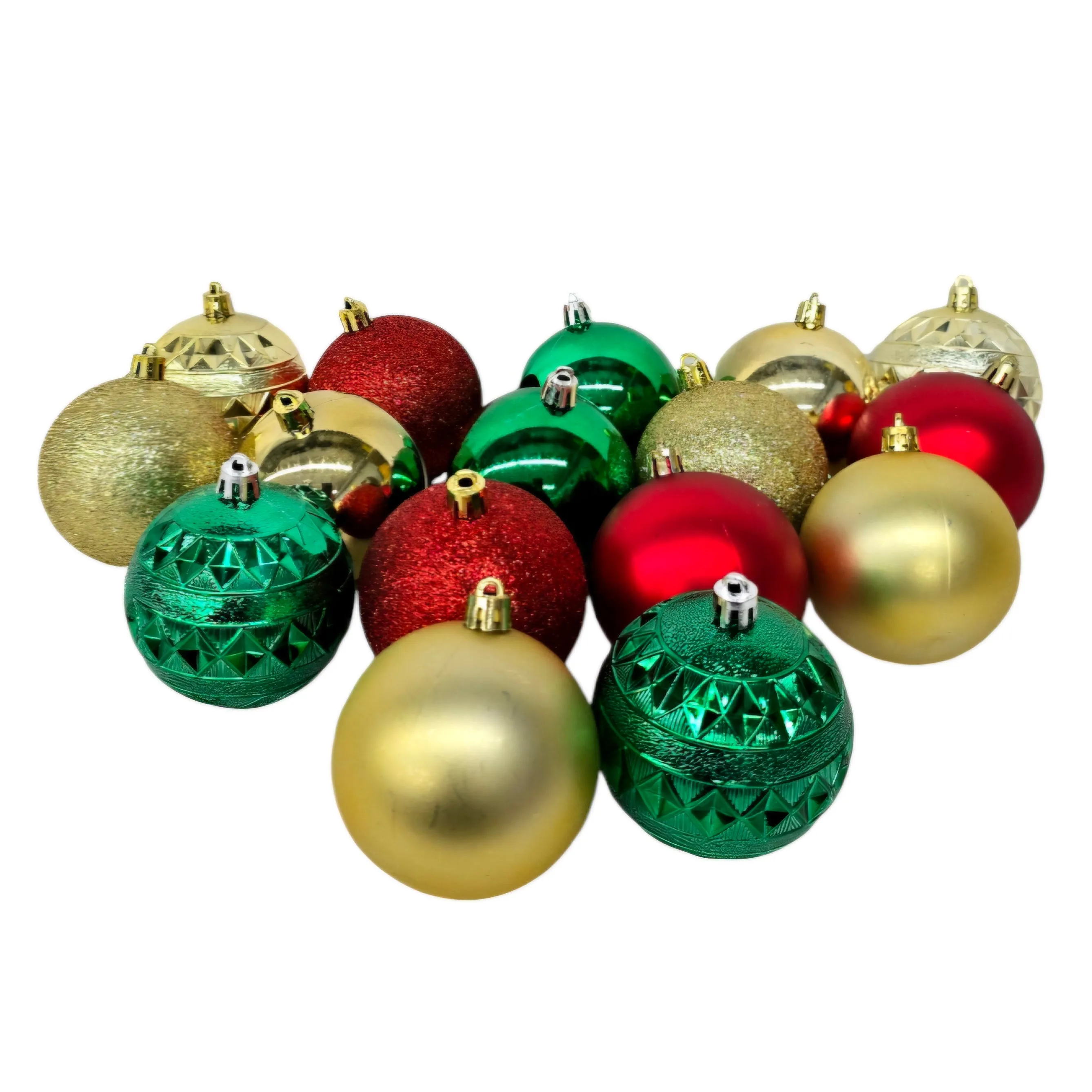 Christmas Bright Solid & Pattern Spheres - 16 Pcs.