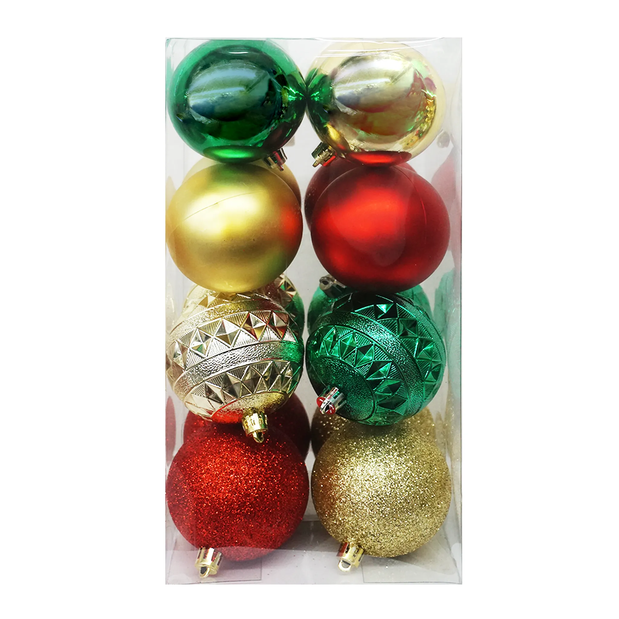 Christmas Bright Solid & Pattern Spheres - 16 Pcs.