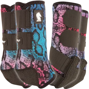 Classic Equine Legacy2 Front and Hind Support Boots Poison