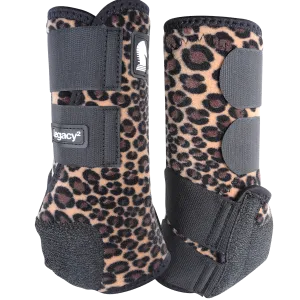 Classic Equine Legacy2 Front Support Boots Cheetah Print