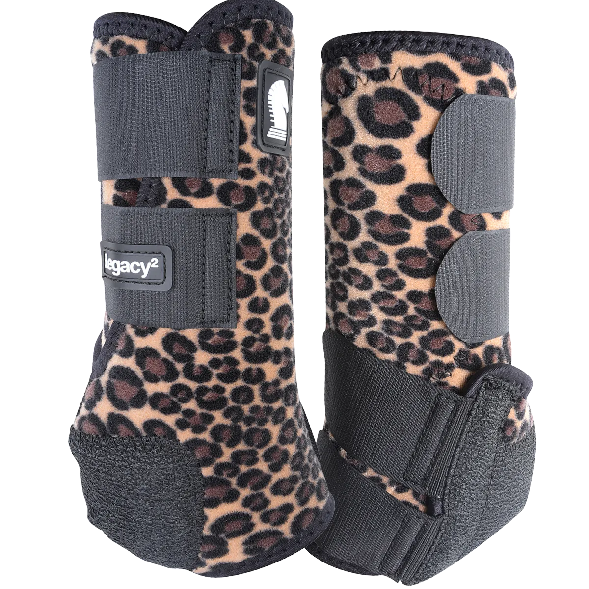 Classic Equine Legacy2 Front Support Boots Cheetah Print