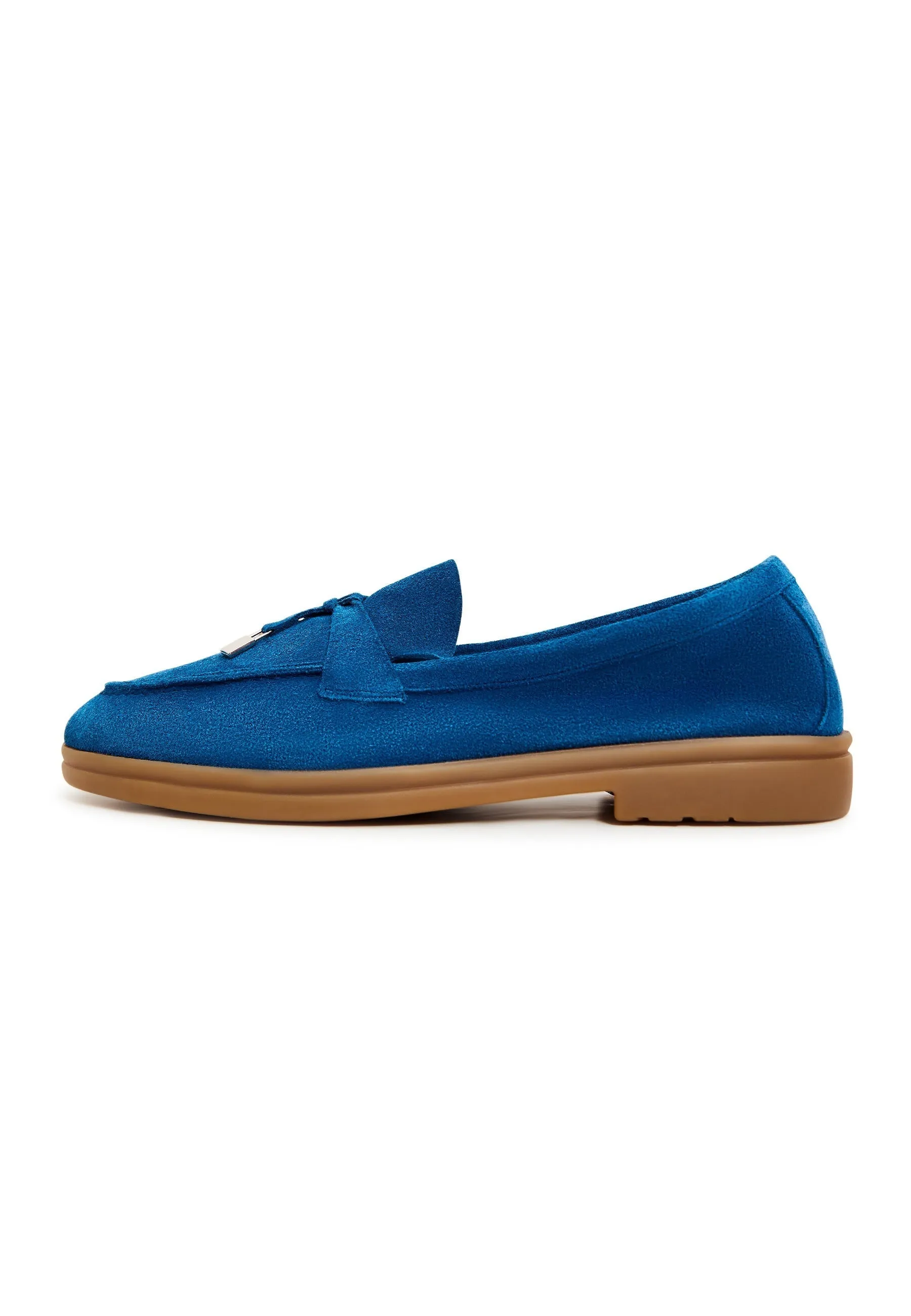 Classic Flat Sole Loafers - Blue