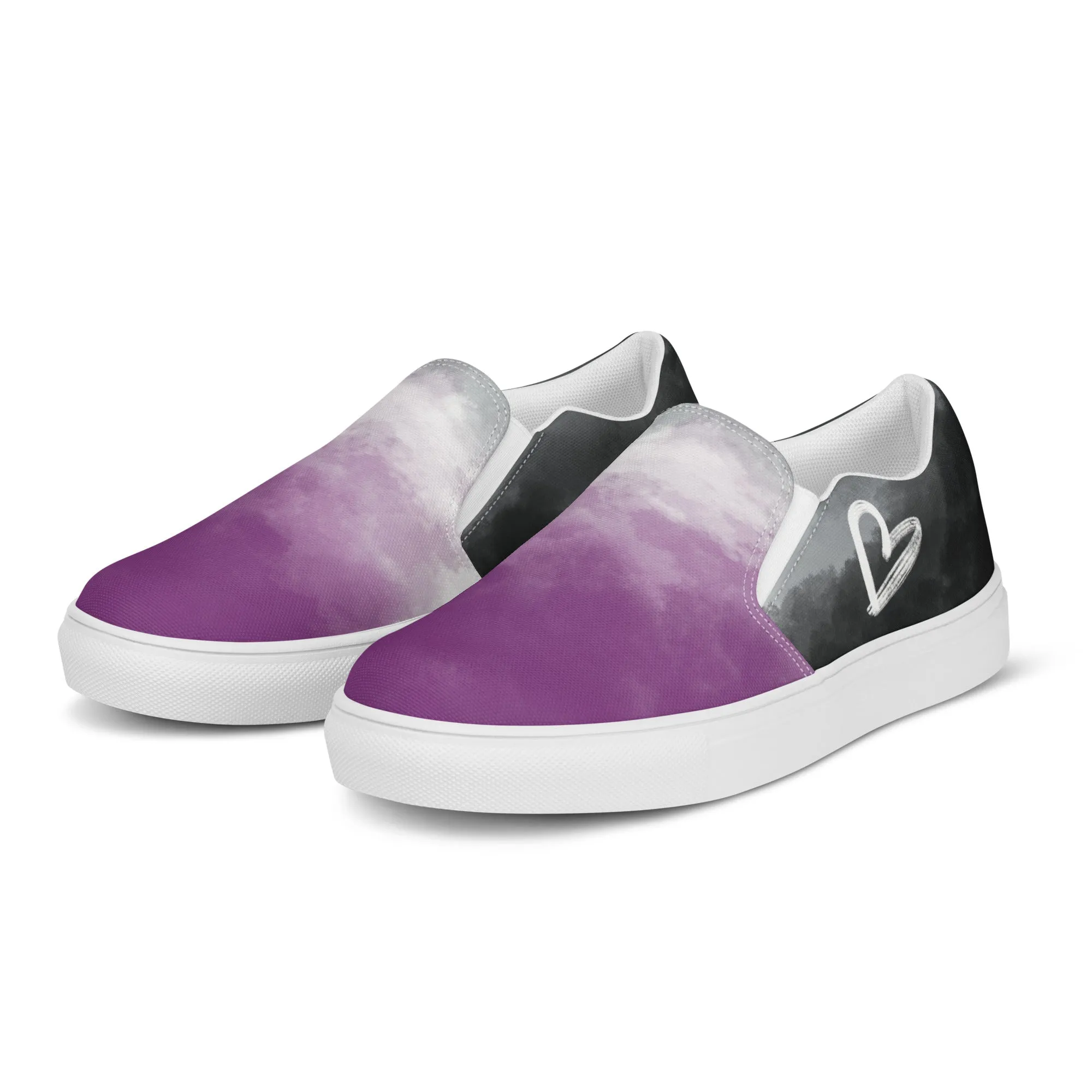 Cloudy Asexual Slip-on Canvas Shoes (Masc Sizing)