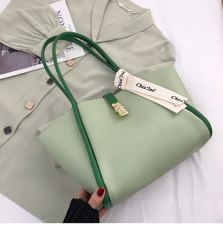 College Students Class Big Bag Girl Spring And Summer New Trendy Korean Style Large Capacity High Quality Texture Single Shoulder Tote Bag