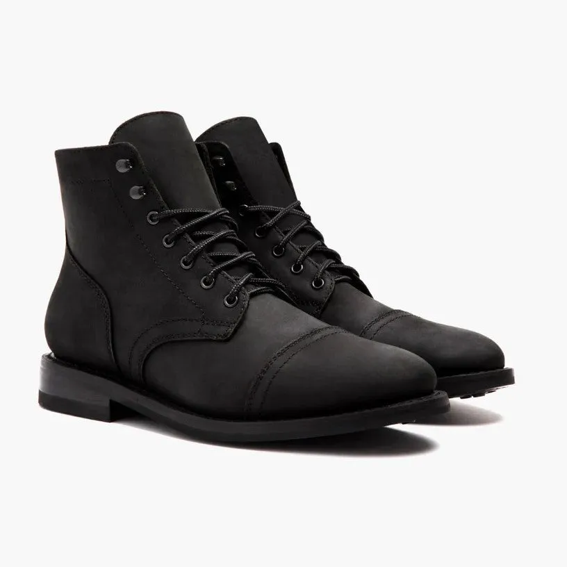 COMBAT BOOTS IN SUEDE-BLACK