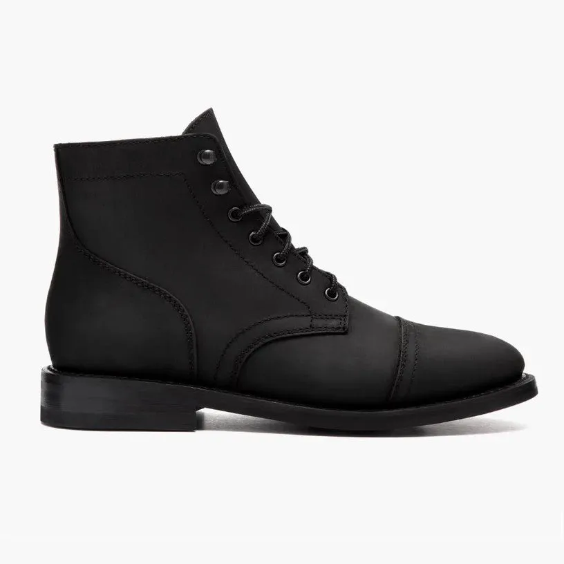 COMBAT BOOTS IN SUEDE-BLACK