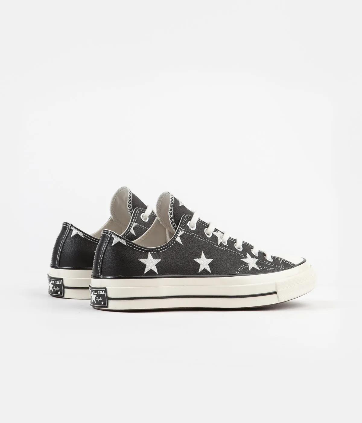 Converse CTAS 70's Ox Archive Print Leather Shoes - Black / Egret / White