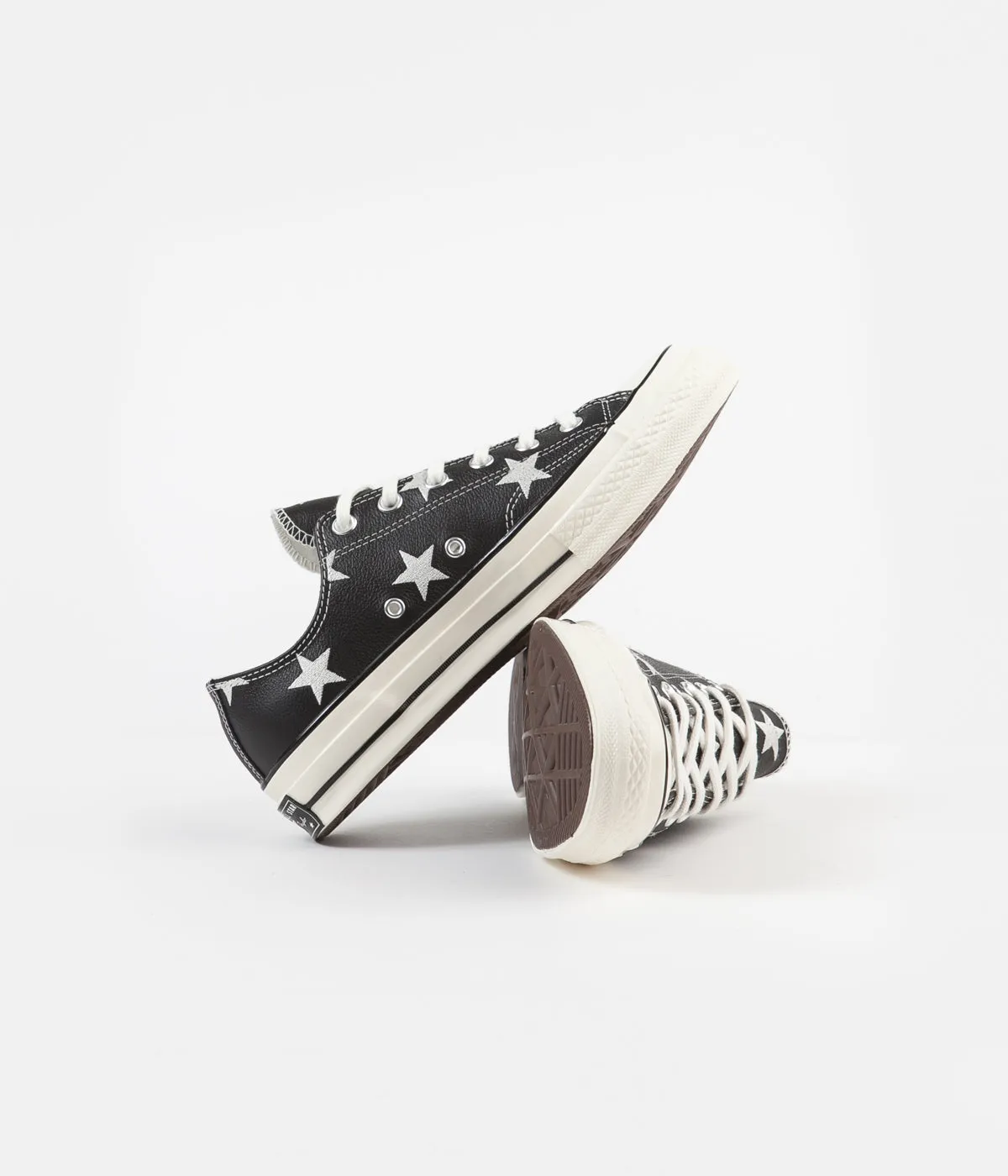 Converse CTAS 70's Ox Archive Print Leather Shoes - Black / Egret / White