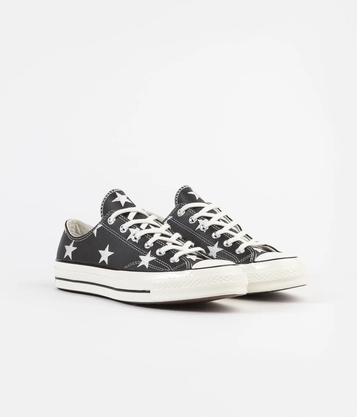 Converse CTAS 70's Ox Archive Print Leather Shoes - Black / Egret / White