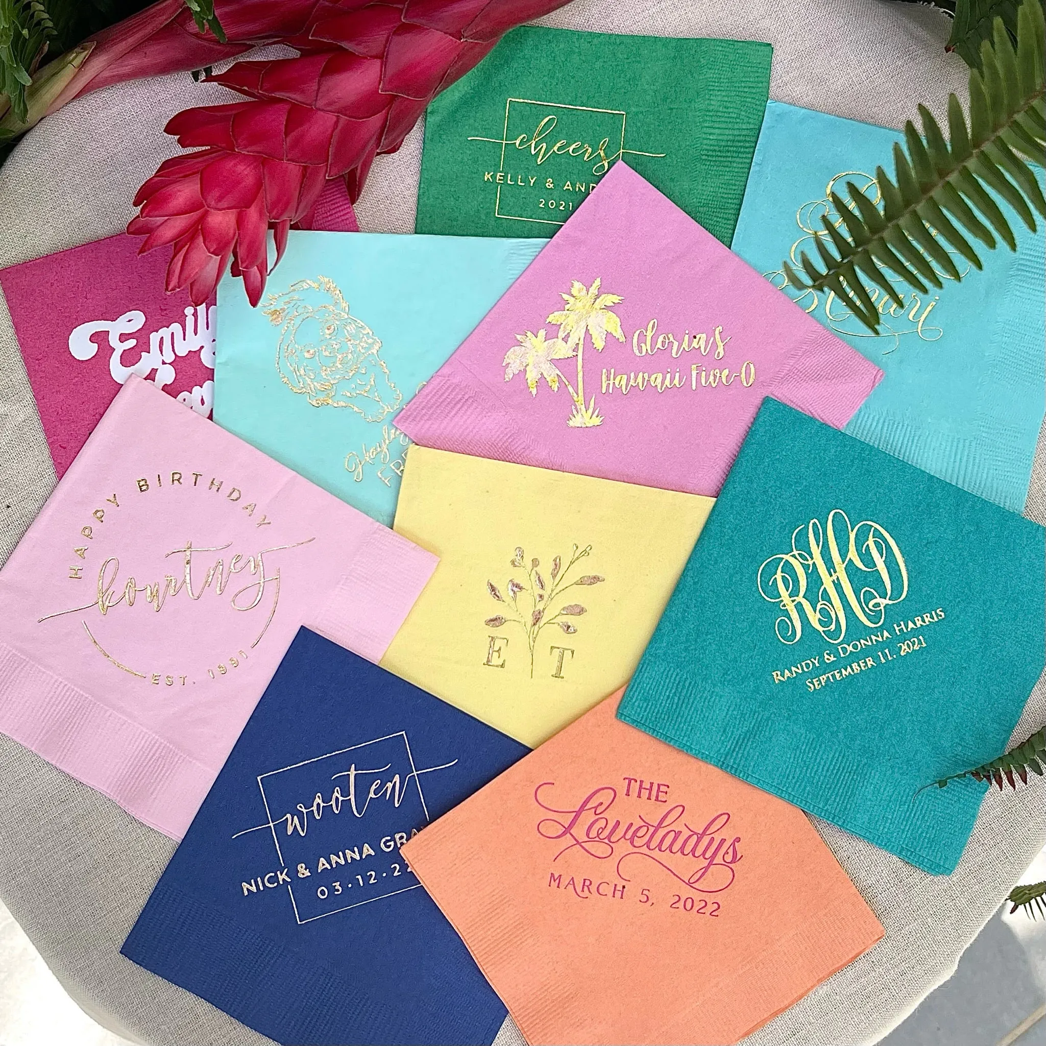 Customized Colorful 3ply Napkins