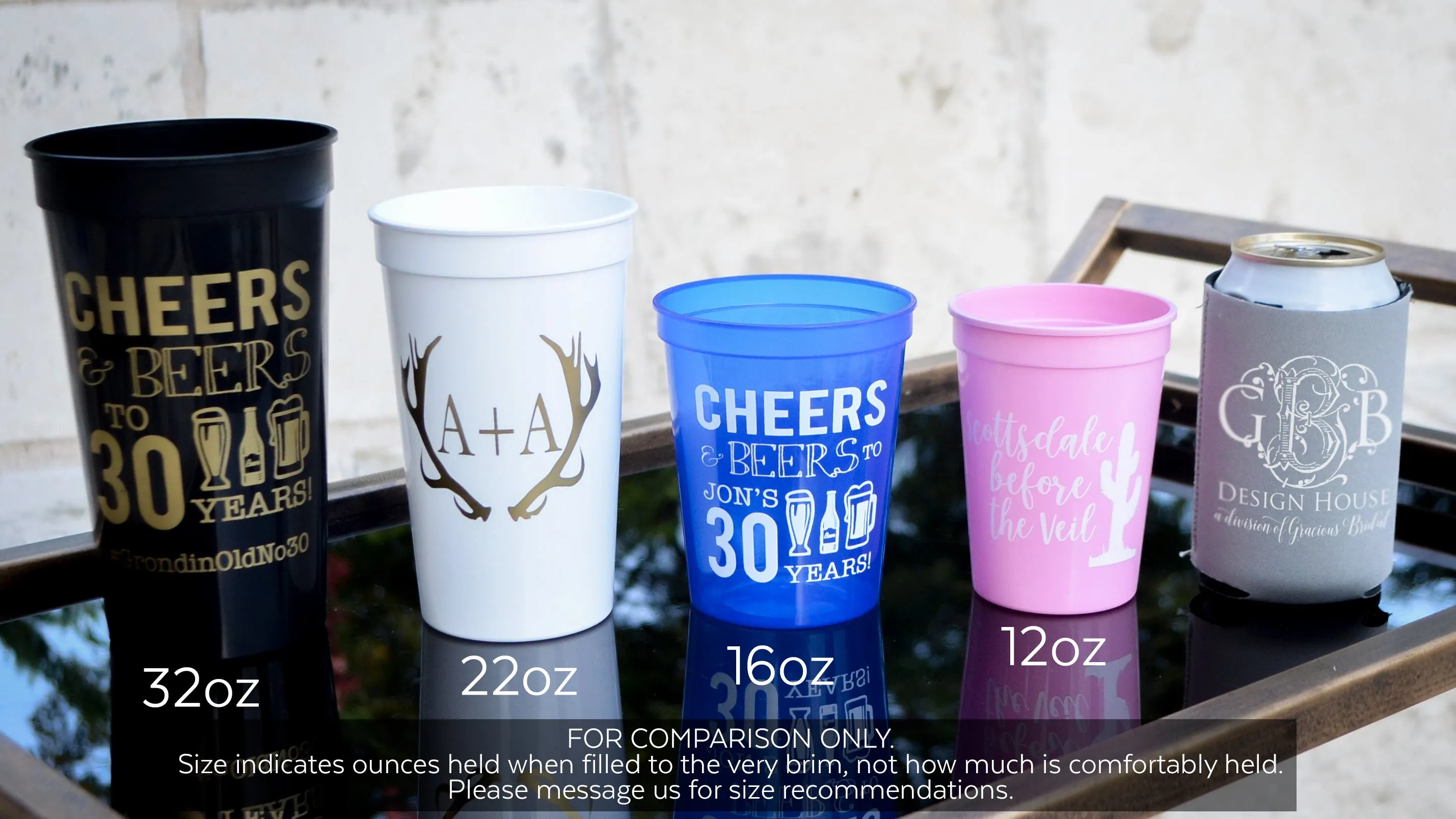 Customized Dirty Thirty Stadium Cups