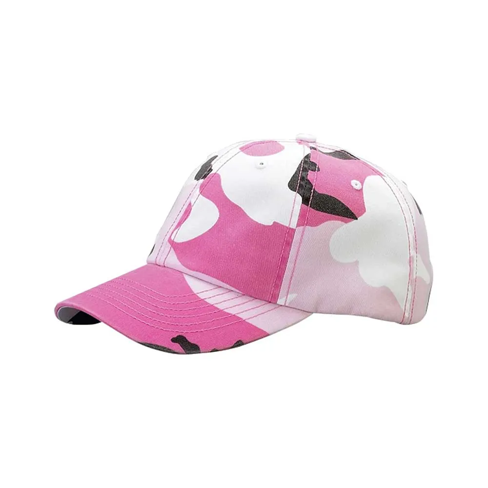 Customized Enzyme Washed Camouflage Cap