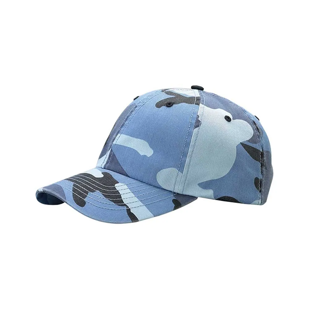 Customized Enzyme Washed Camouflage Cap