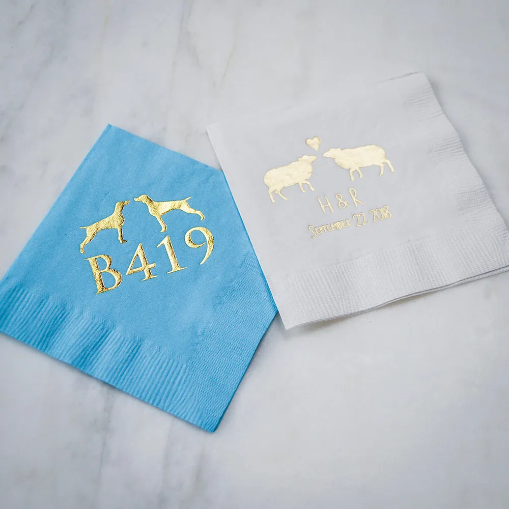 Customized Printed Animal Lover Napkins