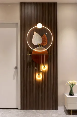 Customized Unique Wall Decor Metal Lighting Showpiece