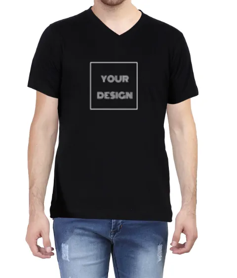 Customized V Neck T-Shirt Unisex D100