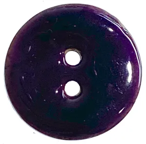 Dark Purple Shiny Round 2-Hole Coconut Button 11/16"   #SWC-117