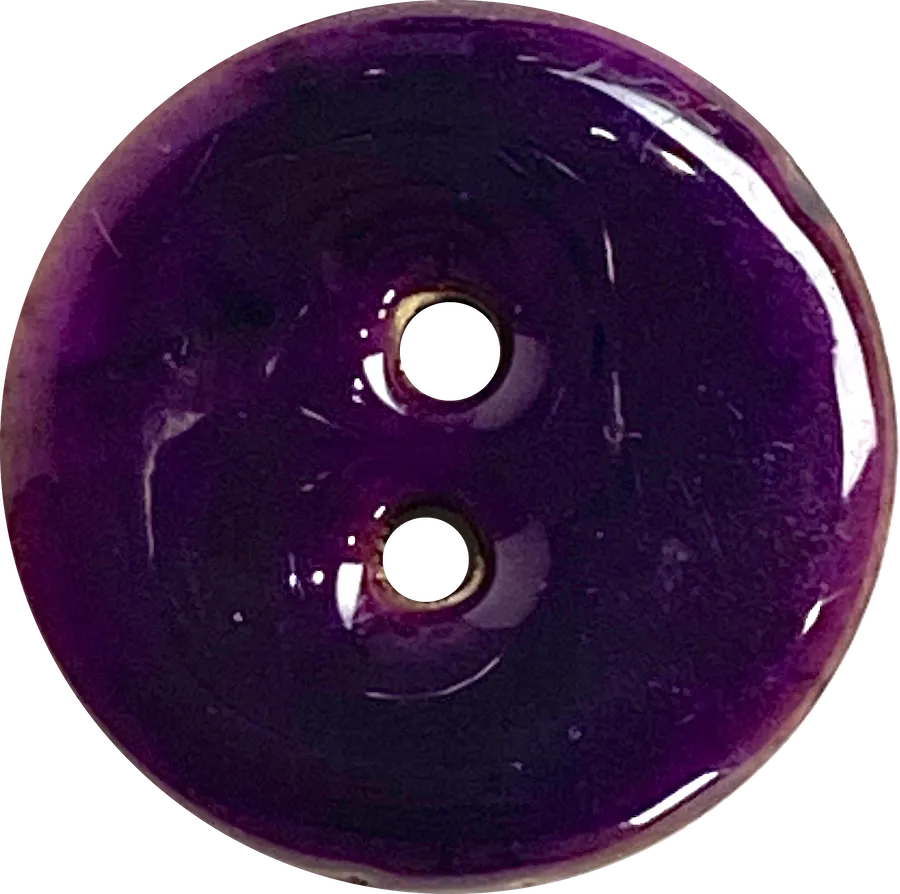 Dark Purple Shiny Round 2-Hole Coconut Button 11/16"   #SWC-117