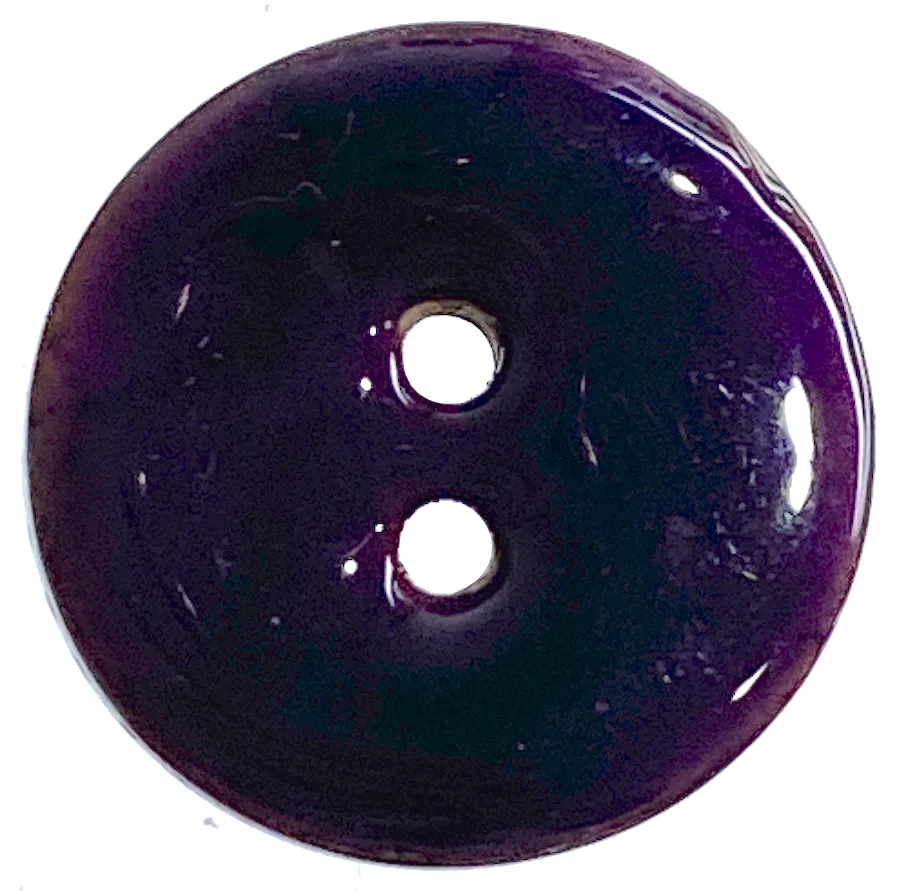 Dark Purple Shiny Round 2-Hole Coconut Button 11/16"   #SWC-117