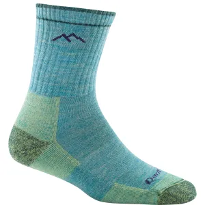 Darn Tough Women&#x27;s Hiker Micro Crew Midweight Hiking Sock Cushion Aqua Heather | Buy Darn Tough Women&#x27;s Hiker Micro Crew Midweight Hiking Sock Cushion Aqua Heather here | Outnorth