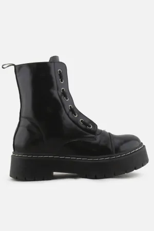 Diana B Zipper Combat Boots | 100% Authentic Leather