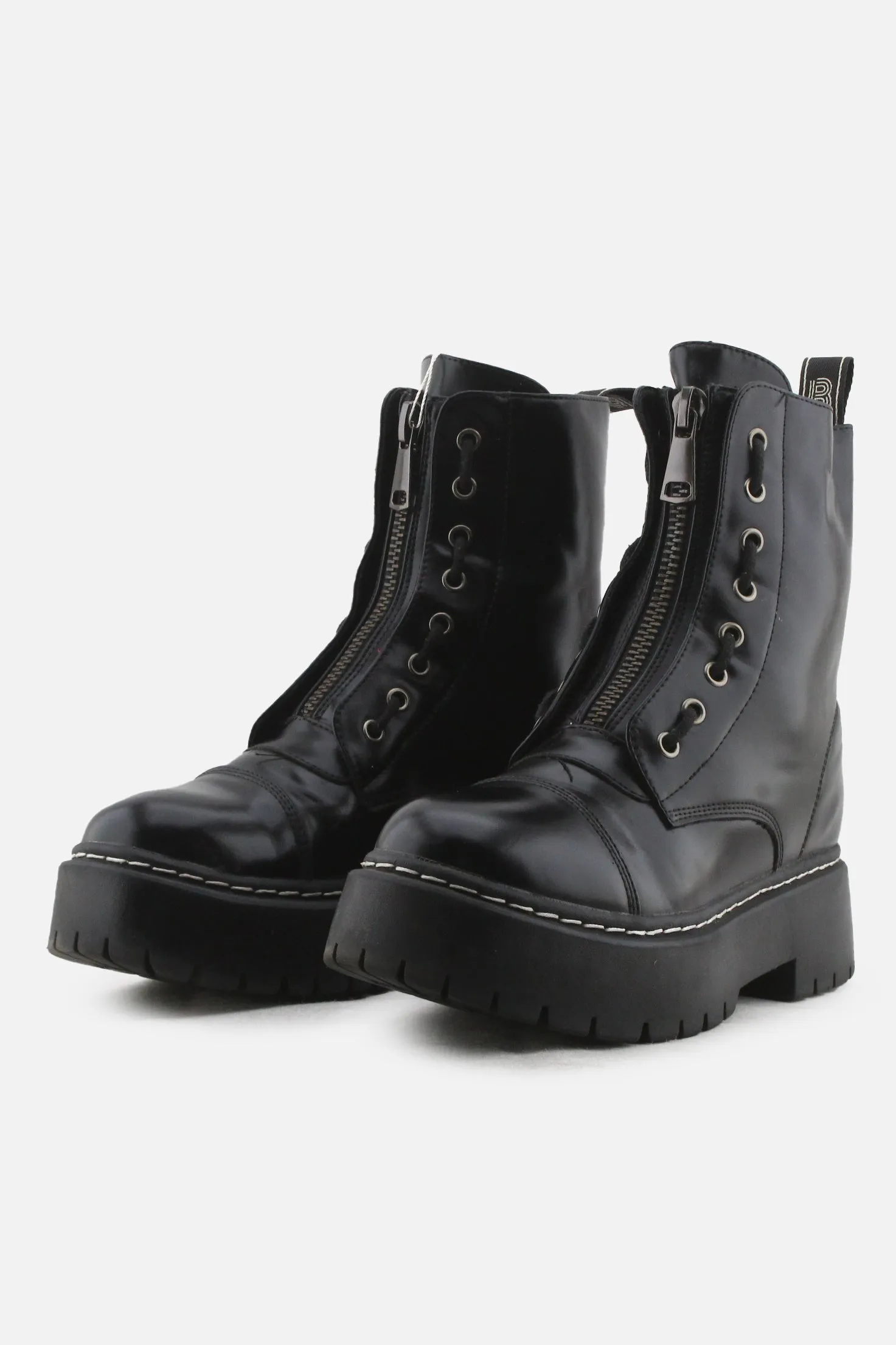 Diana B Zipper Combat Boots | 100% Authentic Leather