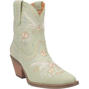 Dingo Womens Primrose Bootie Cowboy Boots Leather Mint