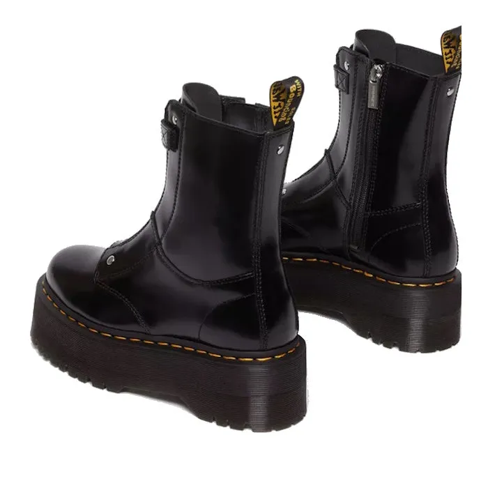 Dr Martens Jetta Hi Max Buttero Leather Platform Boots Black