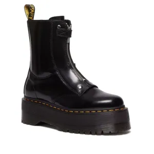 Dr Martens Jetta Hi Max Buttero Leather Platform Boots Black