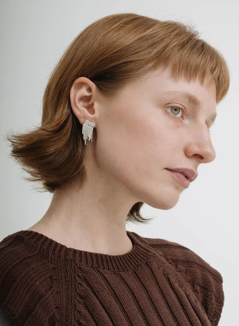 Earrings, Disco Silver, Big - Martine Viergever