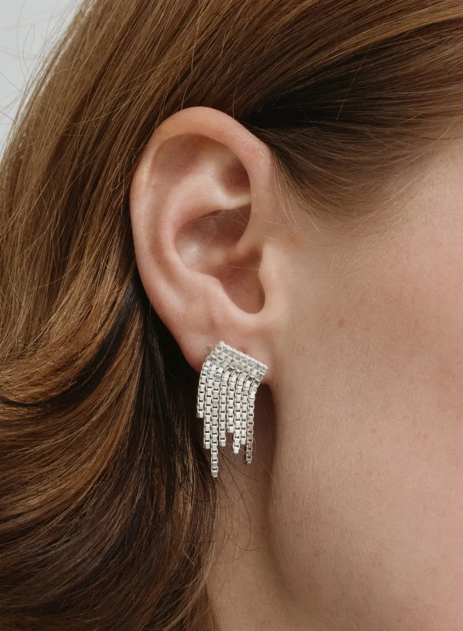 Earrings, Disco Silver, Big - Martine Viergever