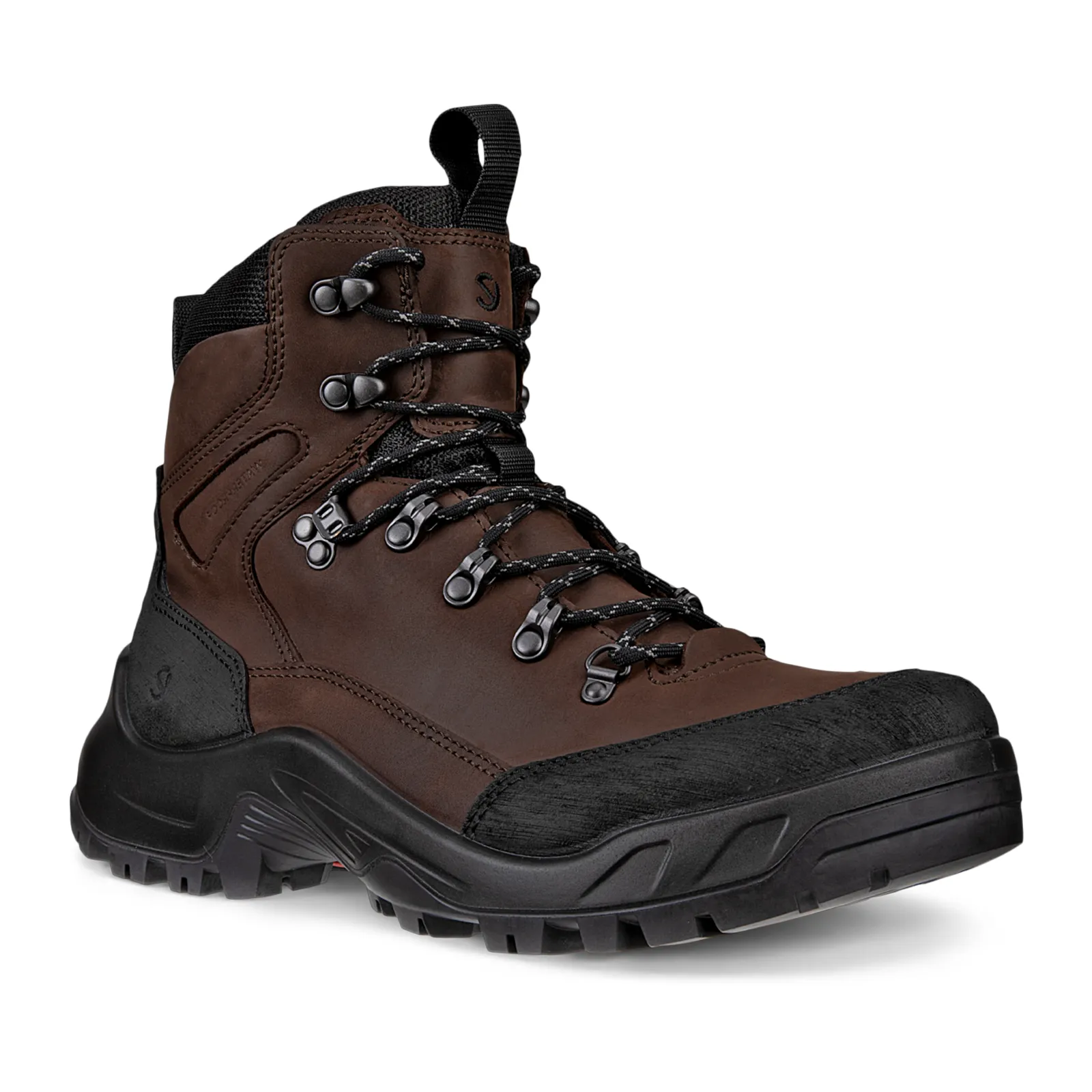 ECCO Offroad Waterproof High Hiking Boot (Men) - Black/Mocha