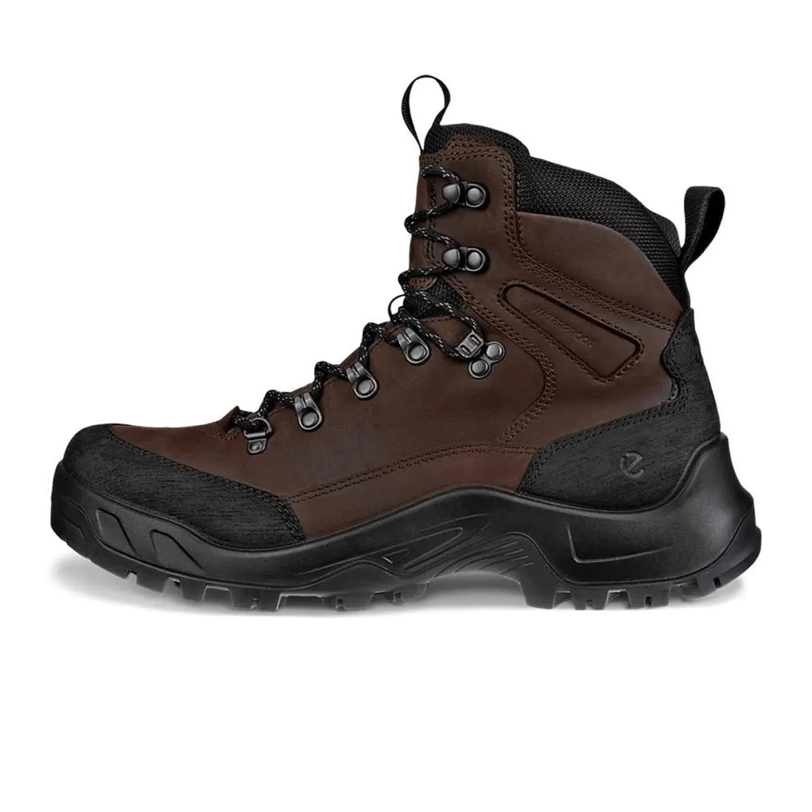 ECCO Offroad Waterproof High Hiking Boot (Men) - Black/Mocha