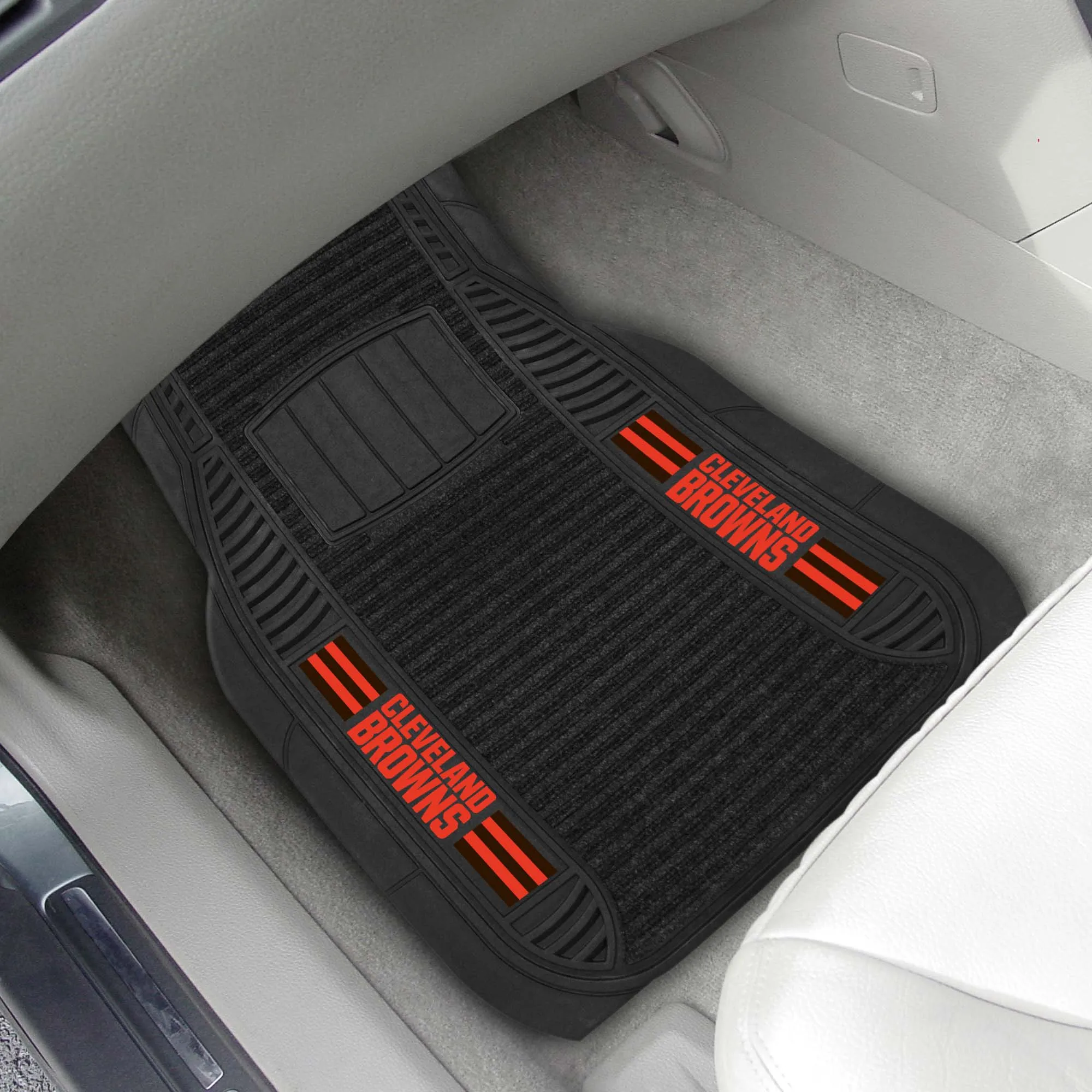 Fanmats Cleveland Browns 2 Piece Deluxe Car Mat Set